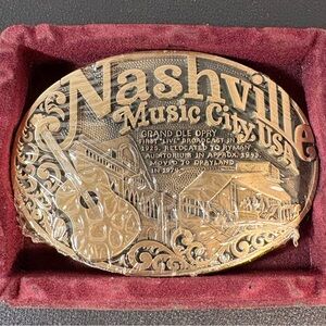 Nashville Music City USA Belt Buckle